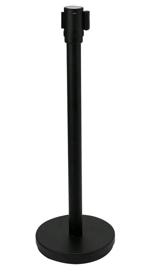 Winco - Stanchion Post with Retractable Belt - Black – Winco - Pack of 2 - CGS-38K