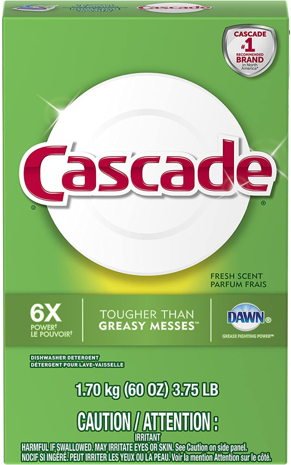 Cascade - 1.7 Kg Fresh Scent Powder Dish Detergent - SOP03010