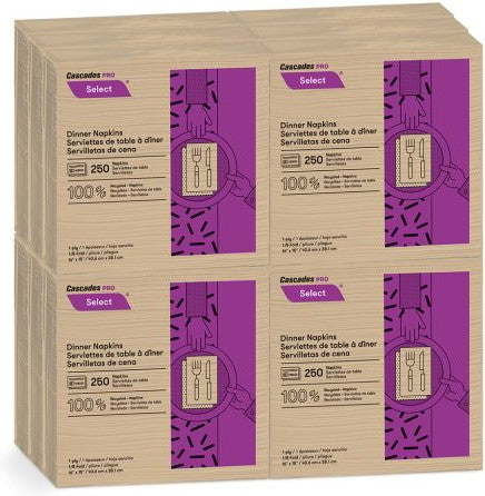 Cascades Tissue Group - 1 Ply Tissue Group Select Dinner Napkins, 3000/Cs - N055