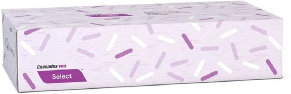 Cascades Tissue Group - 100 Sheets Select 2 ply Facial Tissue, Pack of 30 - F150