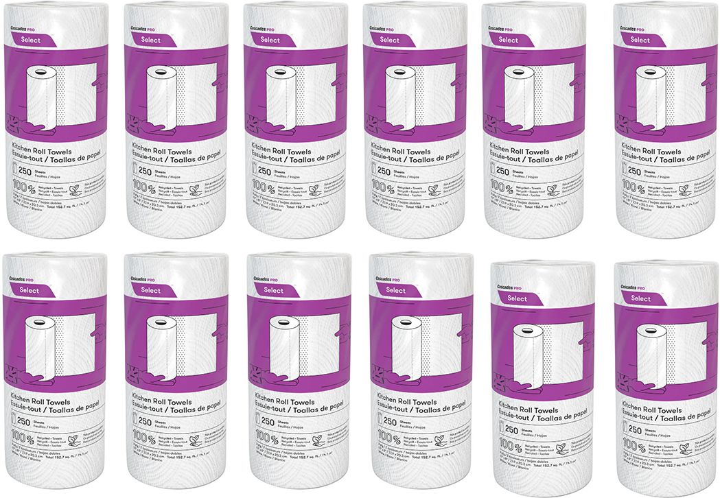 Cascades Tissue Group - 198 Sheets 2 ply Toilet Tissue, 12rl/cs - 77181D1 (Special Order Item)