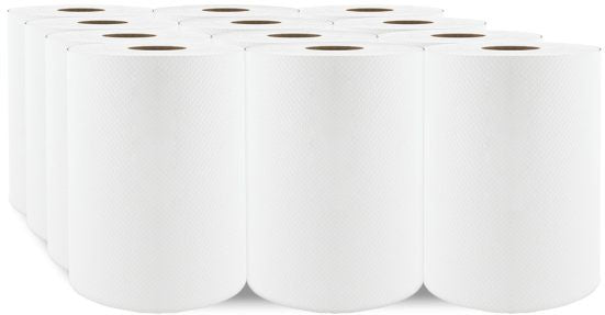 Cascades Tissue Group - 600 Feet Select White Roll Hand Towels, Pack of 12 - H060