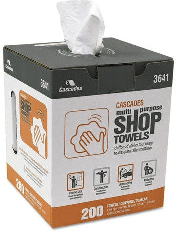 Cascades Tissue Group - 9" x 13" DRC Double Recrepe Heavy Wipers, 8rl/cs - W413