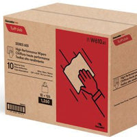 Cascades Tissue Group - 9.75" x 16.75" Tuff Job High Performance Pop-Up Wipers, Pack of 10 - W610