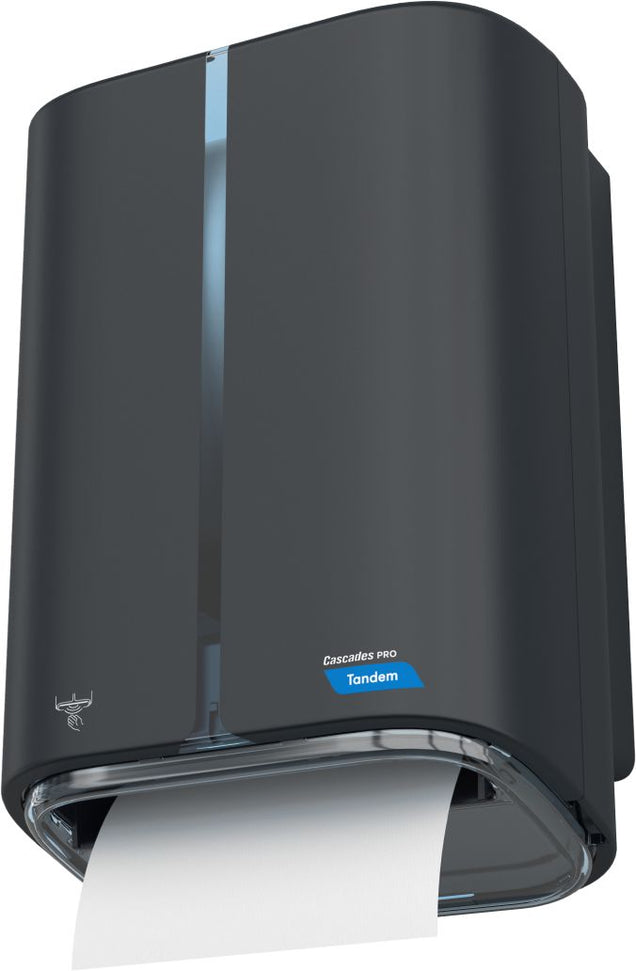Cascades Tissue Group - Black Tandem Electronic Towel Dispenser - C228