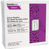 Cascades Tissue Group - Select 1 ply Dinner Napkins, 3000/cs - N050