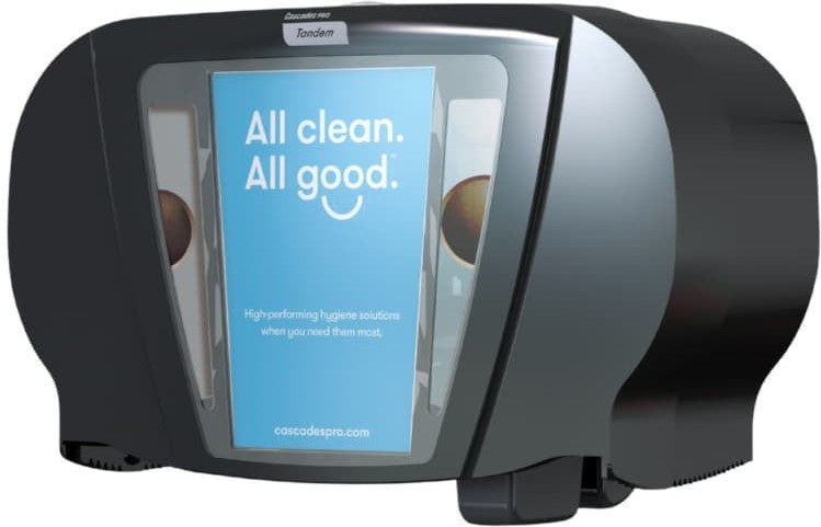 Cascades Tissue Group - Tandem Horizonal Side-by-Side High Capacity Bath Tissue Dispenser - C272