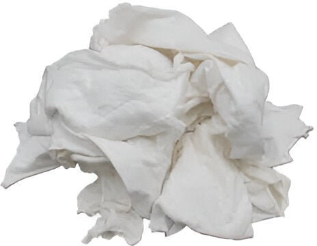 Casselman Global Enterprises - 10 lb White Cotton Polo Rags, 120/bn - WKR10BRI