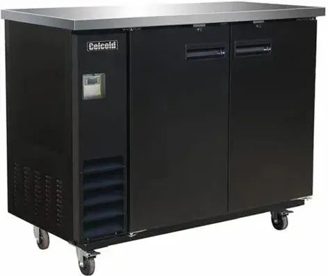 Celcold - 48" Black Commercial Back Bar Refrigerator - CBB48B