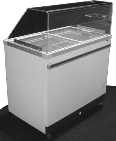 Celcold - 50" Acrylic Food Sneeze Guard for CF50SG Ice Cream Cabinet - CF50FG