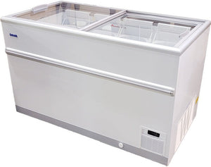 Celcold - 52" Sliding Glass Ice Cream Cabinet/Freezer with Food Guard & Baskets/Cover - CF52ESG-LED