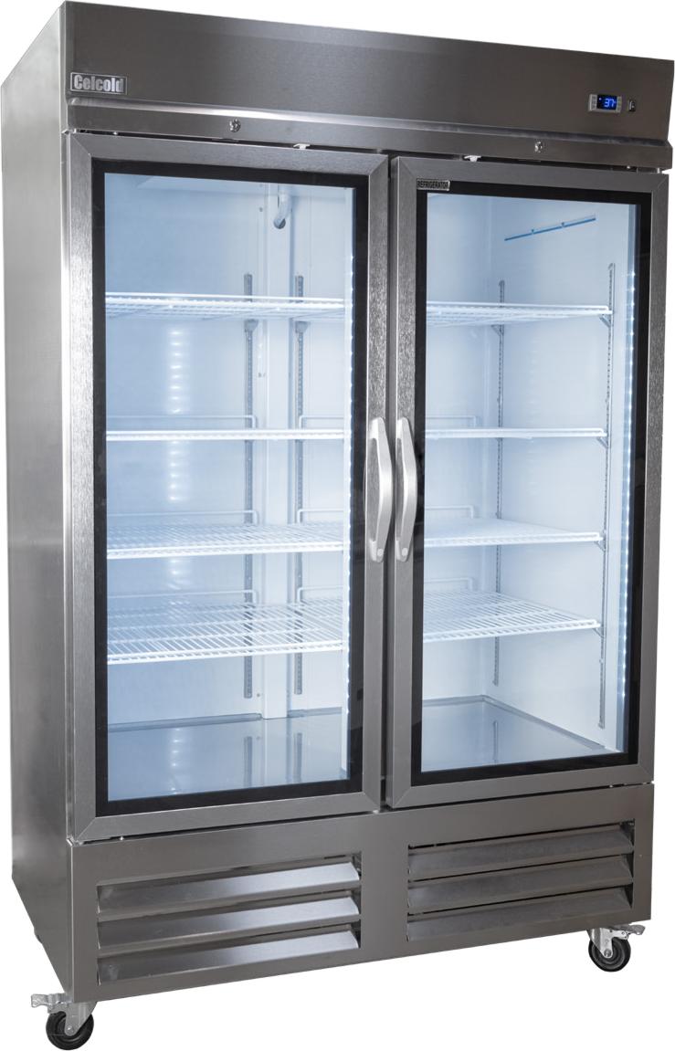 Celcold - 54" Commercial Glass Door Reach-In Refrigerator - CR54GD