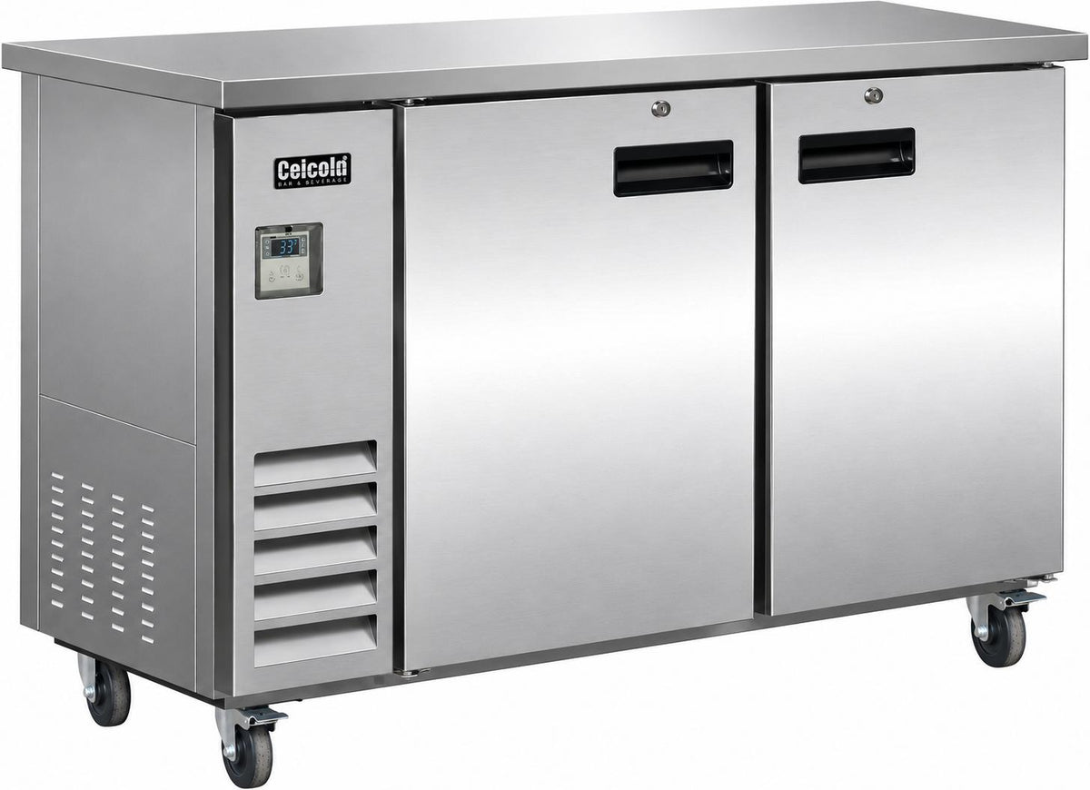 Celcold - 60" Stainless Steel Commercial Back Bar Refrigerator - CBB60S