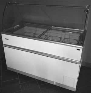 Celcold - 71" Glass Food Sneeze Guard for CF71ESG Ice Cream Cabinet - CF71EFG