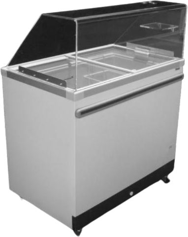 Celcold - 71" Glass Food Sneeze Guard for CF71ESG Ice Cream Cabinet - CF71EFG