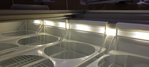 Celcold - 71" Sliding Glass Ice Cream Cabinet/Freezer with Interior LED Lights - CF71ESG-LED
