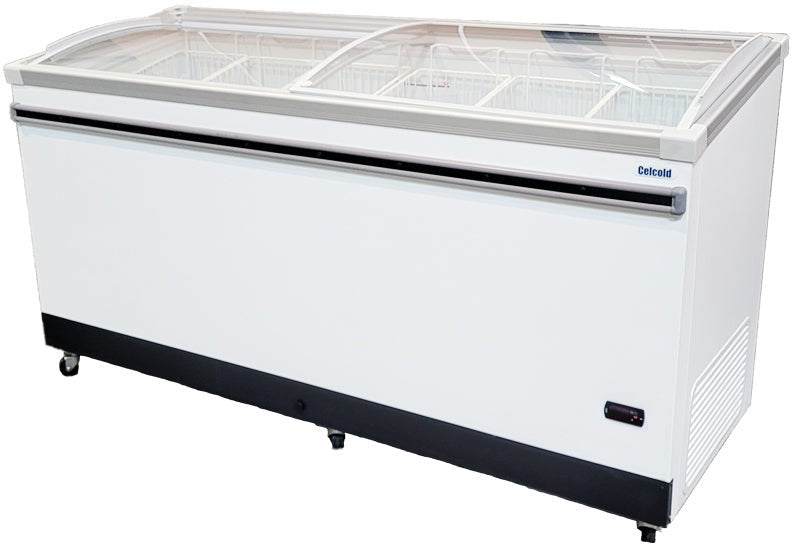 Celcold - 71" Sliding Glass Lid Angle Top Freezer - CATF71