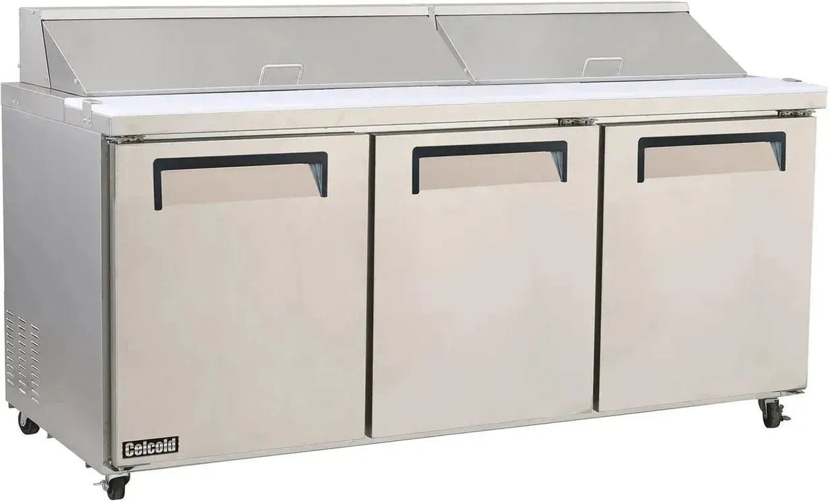 Celcold - 72" Commercial Refrigerated Sandwich/Salad Prep Table - CSP7218