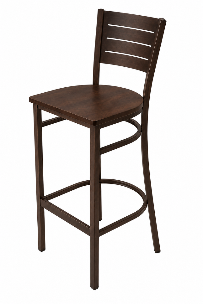 Tarrison - Dark Walnut Frame and Kona Wood Seat Spencer Bar Stool - ISG0403DWKN-KIT