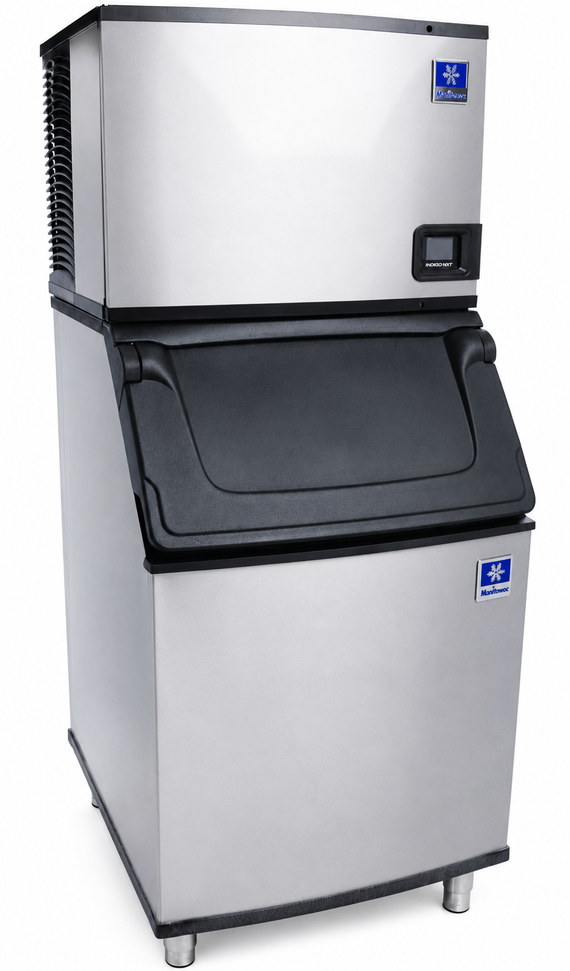 Manitowoc - Indigo NXT 115V 30" Water Cooled Full Dice Ice Cube Machine with 478 lbs Production Per 24 Hours - IDP-0450W-161