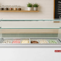 New Air - Glass Canopy for 29" Flat Glass Ice Cream Freezer - NIF-29-CP
