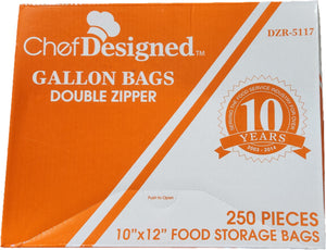 Chef Designed - 10" X 12", 2 mil Reclosable Bag, 250/Bx - DZR-5117