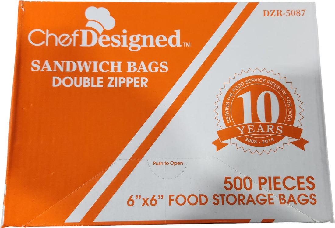 Chef Designed - 6" X 6", 2 mil Reclosable Bag, 500/Bx - DZR-5087