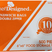 Chef Designed - 6" X 6", 2 mil Reclosable Bag, 500/Bx - DZR-5087