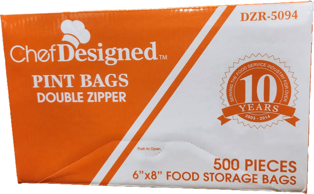 Chef Designed - 6" X 8", 2 mil Reclosable Bag, 500/Bx - DZR-5094