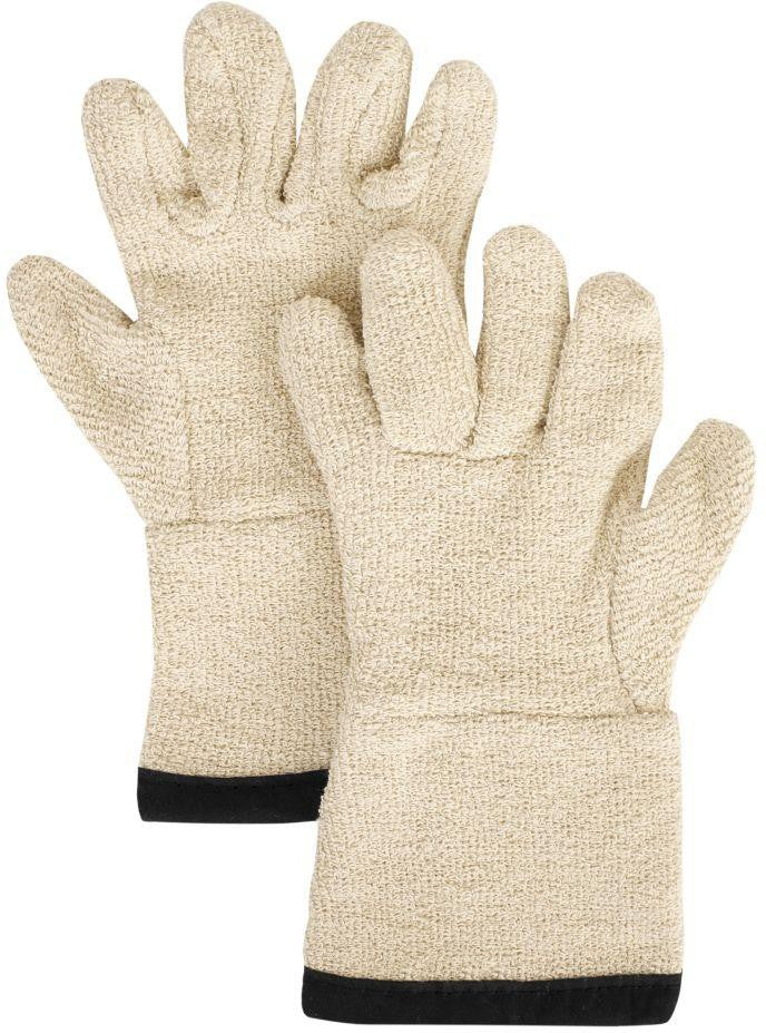 Chef Revival - 10" Terry Cotton Beige Forearm Length Glove, Pair - CLGLT23BE