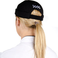 Chef Revival - 100% Cotton Chef's Beanie Cap With Chef Logo - H060BK