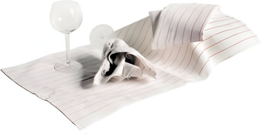 Chef Revival - 16" x 29" Cotton White Glass Polishing Towel with Red Strips, Pack of 12 - 702GT