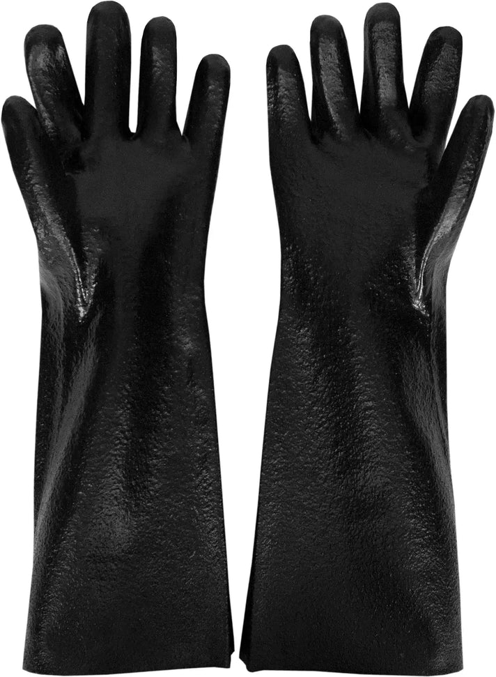 Chef Revival - 18" Neoprene Black Elbow Length Heat Resistant & Waterproof Cleaning Glove, Pair - GLR28BK