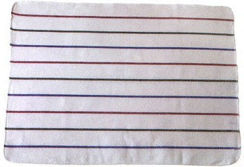 Chef Revival - 20" x 28" Cotton White Herringbone Poly Dish Towel with Mix Color Strips, Pack of 12 - 703HB28