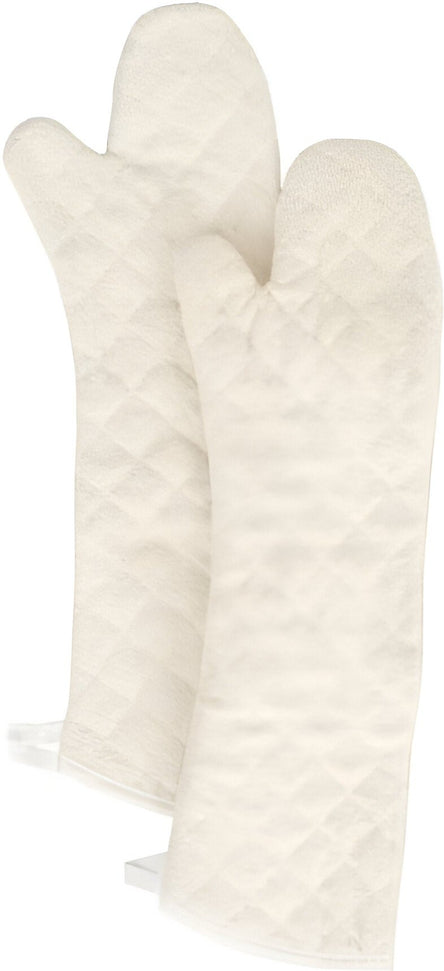 Chef Revival - 24" Terry Beige Elbow Length Oven Mitt, Pair - TTOM24BE