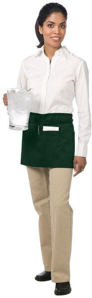 Chef Revival - 24" x 12" Poly-Cotton Burgundy Waist Apron With 3 Pocket - 605WAFH - DISCONTINUED