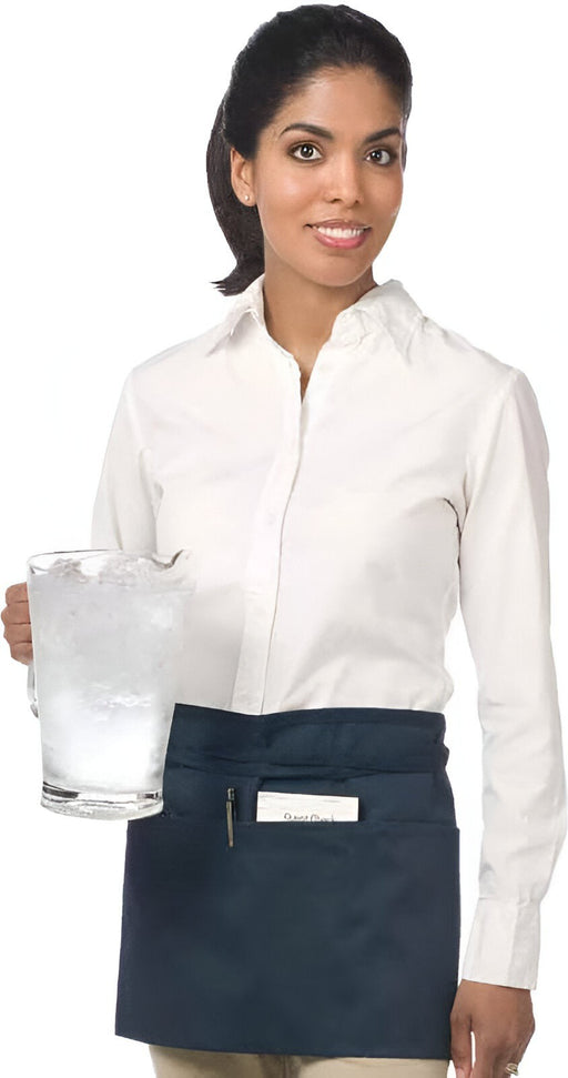 Chef Revival - 24" x 12" Poly-Cotton Burgundy Waist Apron With 3 Pocket - 605WAFH - DISCONTINUED