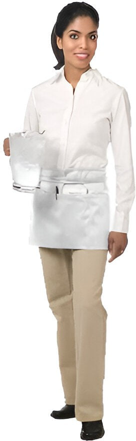Chef Revival - 24" x 12" Poly-Cotton Burgundy Waist Apron With 3 Pocket - 605WAFH - DISCONTINUED