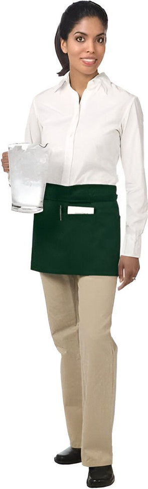 Chef Revival - 24" x 12" Poly-Cotton Burgundy Waist Apron With 3 Pocket - 605WAFH - DISCONTINUED