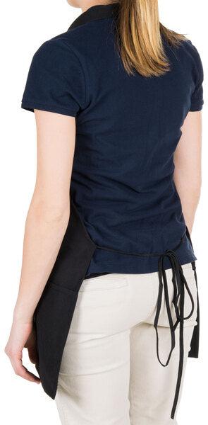 Chef Revival - 24" x 27" Mid Length Polyester Front House Bib Apron with 3 Pocket - 602PS-BK