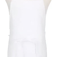 Chef Revival - 26" x 31" Poly-Cotton White Bib Apron - NPBIAWH