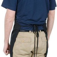 Chef Revival - 27" x 32" Polyester Black Bib Apron with No Pocket - 600PS-NP-BK