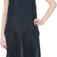 Chef Revival - 27" x 32" Polyester Black Bib Apron with No Pocket - 600PS-NP-BK