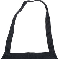 Chef Revival - 27" x 32" Polyester Black Bib Apron with No Pocket - 600PS-NP-BK