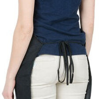 Chef Revival - 27" x 32" Polyester Black Bib Apron with No Pocket - 600PS-NP-BK