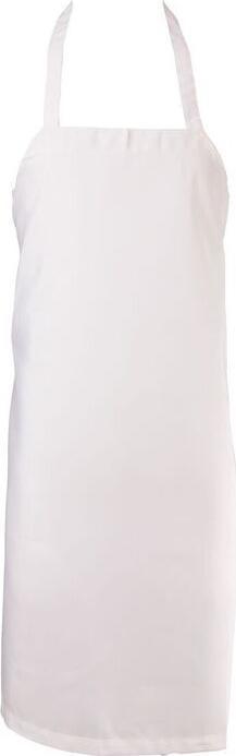 Chef Revival - 27" x 32" Polyester White Bib Apron with No Pocket - 600PS-NP