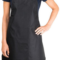 Chef Revival - 27" x 33" Polyester Black Bib Apron with vinyl Backing Waterproof Adjustable Neck Strap - 601MAJ-BK