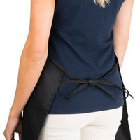 Chef Revival - 27" x 33" Polyester Black Bib Apron with vinyl Backing Waterproof Adjustable Neck Strap - 601MAJ-BK