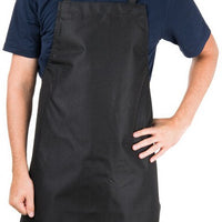 Chef Revival - 27" x 33" Polyester Black Bib Apron with vinyl Backing Waterproof Adjustable Neck Strap - 601MAJ-BK