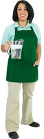 Chef Revival - 28" x 25" Mid Length Poly-Cotton Front House Bib Apron with 3 Pocket - 602BAFH